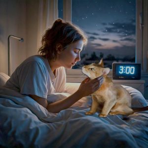 how to stop a cat from crying at night?